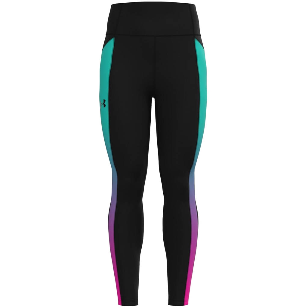 Under armor speedpock ankle tight black and turquoise: women's model tights