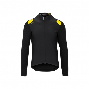 Assos EQUIPE RS Spring Fall Jacket Black Series / Yellow Homme Noir