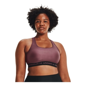Under Armour Crossback Mid Bra Vrouw Paars