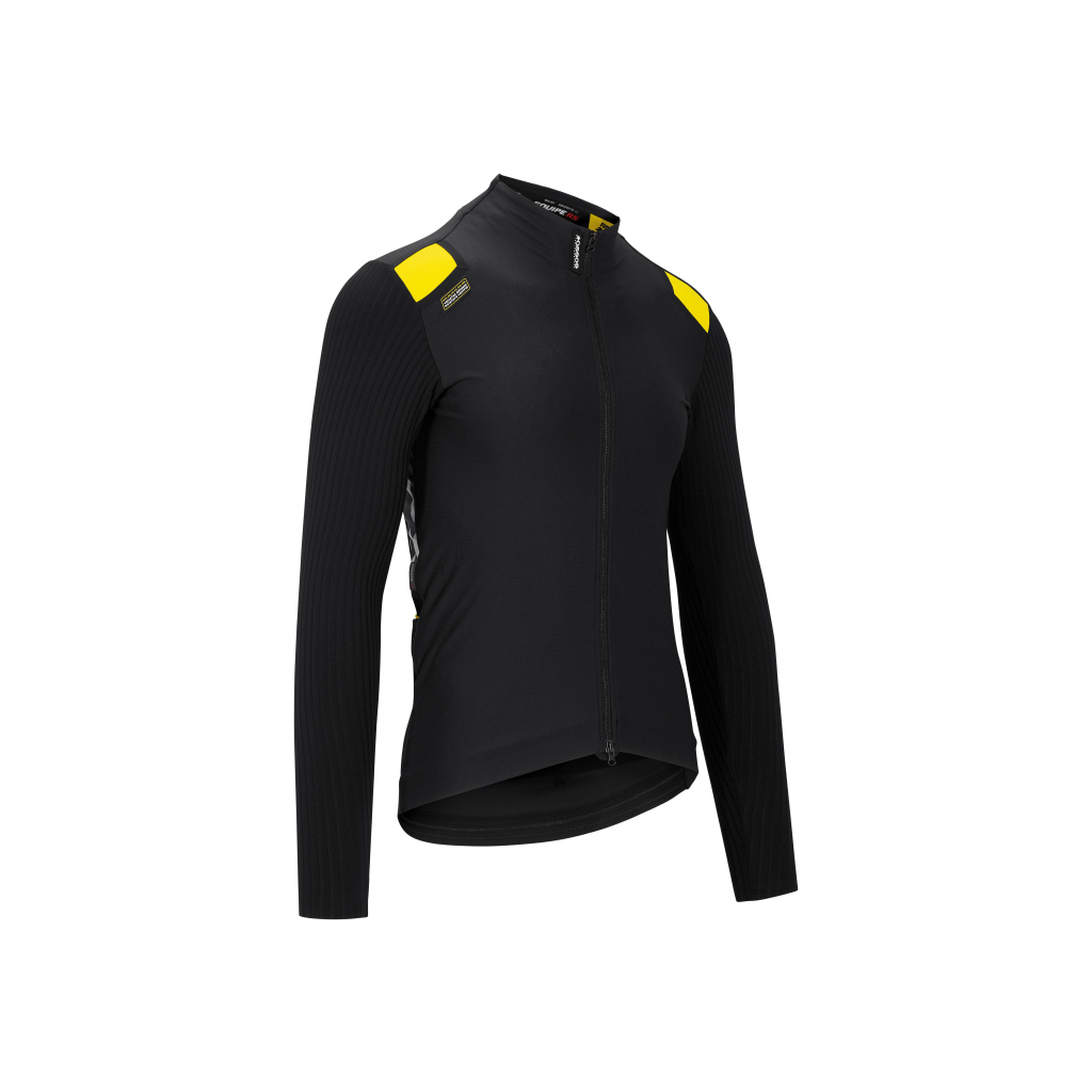 Assos equipe rs spring fall jacket black: men's model jacket