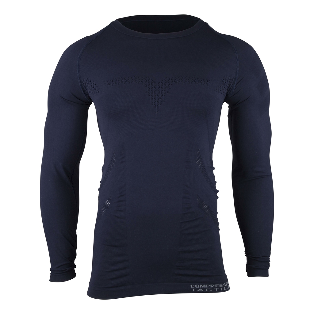 blue compression long sleeve shirt