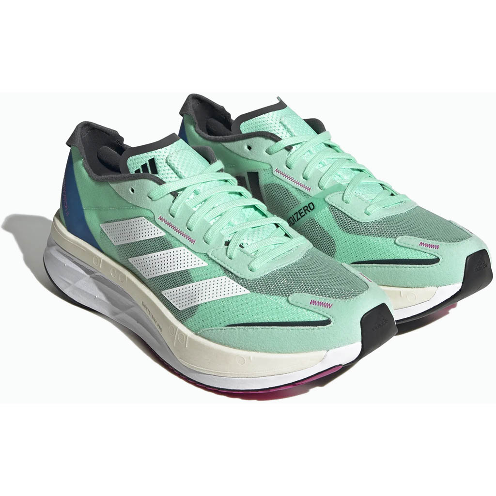 Adidas Adizero Boston 11 green-white-blue: men's running shoes